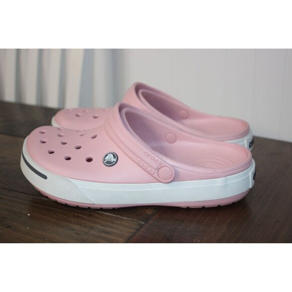 Crocs Pink Classic Clog Slip-On Shoes W/ Ventilation Holes Unisex Size W8 M6 - Picture 4 of 7